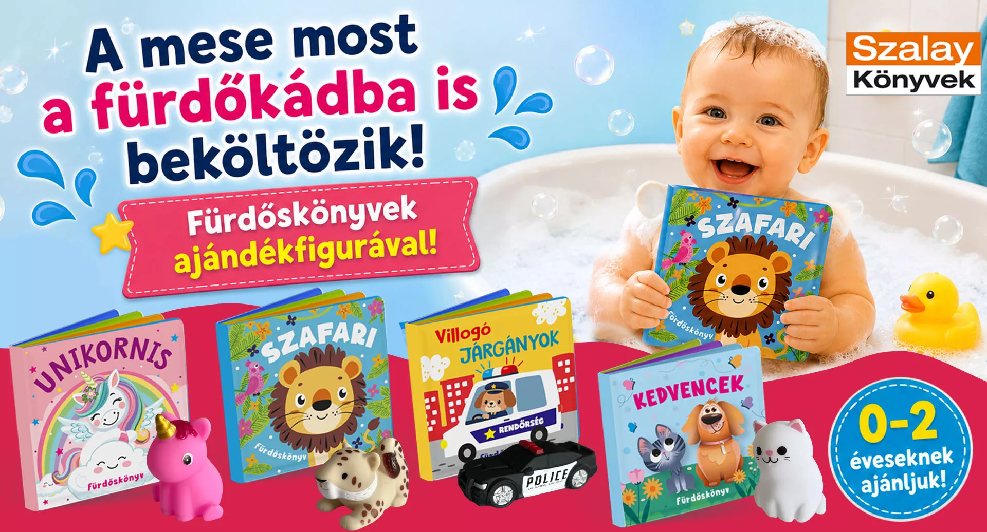 Fürdőskönyvek ajándék figurával