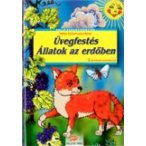 Üvegfestés - Állatok az erdőben