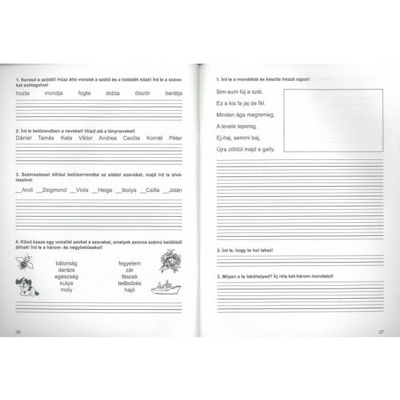 Írás másodikosoknak - foglalkoztató gyerekeknek