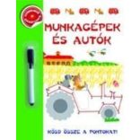 Munkagépek és autók - újra rajzolhatós foglalkoztató (filctoll nélkül)