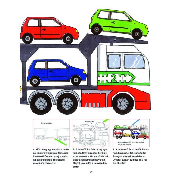 Rajzolj teherautókat és traktorokat!