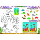 Dinóka móka - Játékos foglalkoztató gyerekeknek ,  Több mint 100 db matrica plusz társasjáték   5+