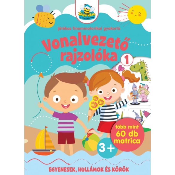 Vonalvezető rajzolóka 1. - Játékos finommotorikai gyakorló nagy matricákkal