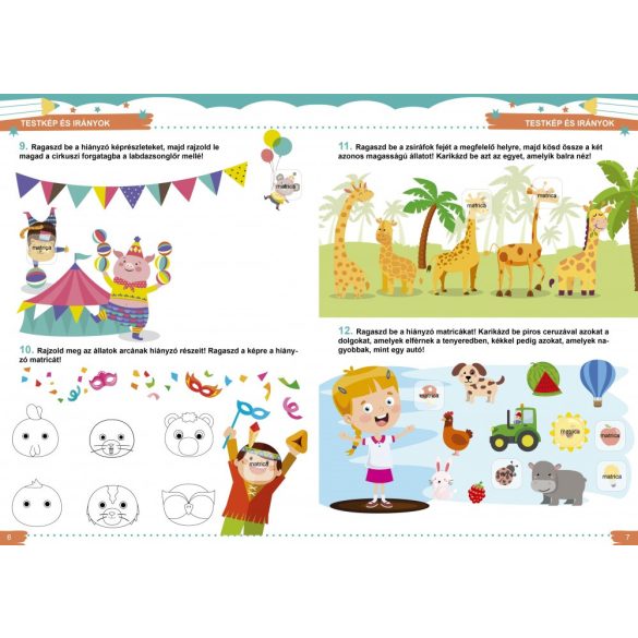 Testkép és irányok - fejlesztő füzet óvodásoknak