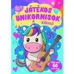 Játékos unikornisok - kifestő