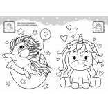 Játékos unikornisok - kifestő