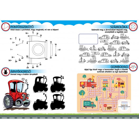 Érdekes járgányok - Játékos foglalkoztató társasjátékkal