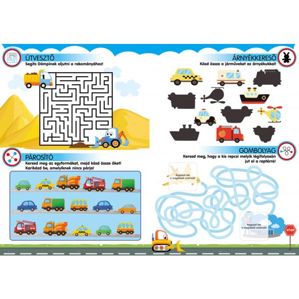 Érdekes járgányok - Játékos foglalkoztató társasjátékkal