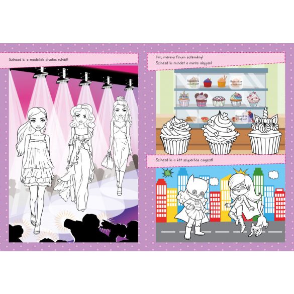 Bájos modellek - Színezős foglalkoztató