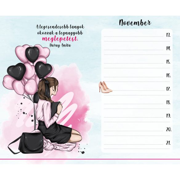 Egy igazi lány nem tökéletes - Inspirációs jegyzetfüzet, öröknaptár