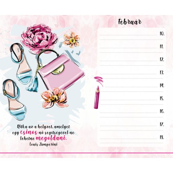 Egy igazi lány nem tökéletes - Inspirációs jegyzetfüzet, öröknaptár