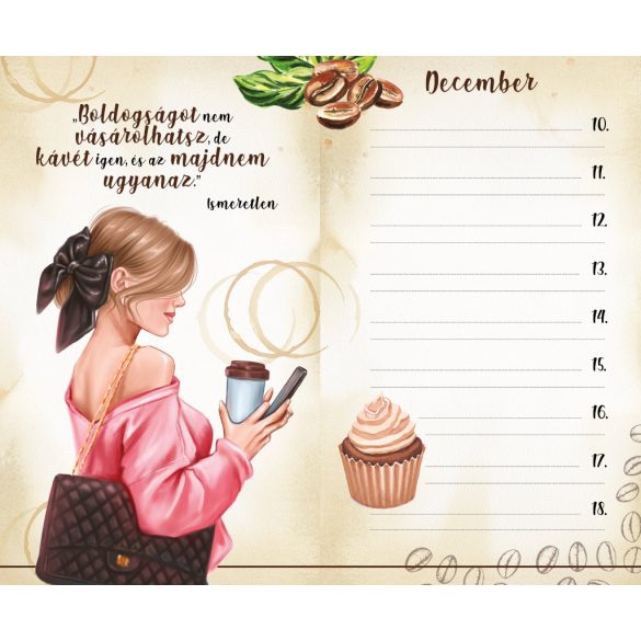 Ki korán kel, annak kávé kell! - Inspirációs jegyzetfüzet, öröknaptár