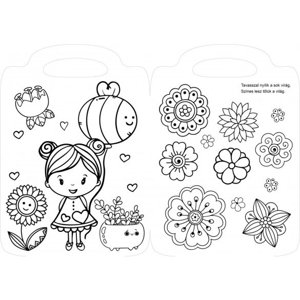 Szeretem a virágokat versikés kifestő