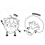 Egészséges kedvenceink - versikés kifestő