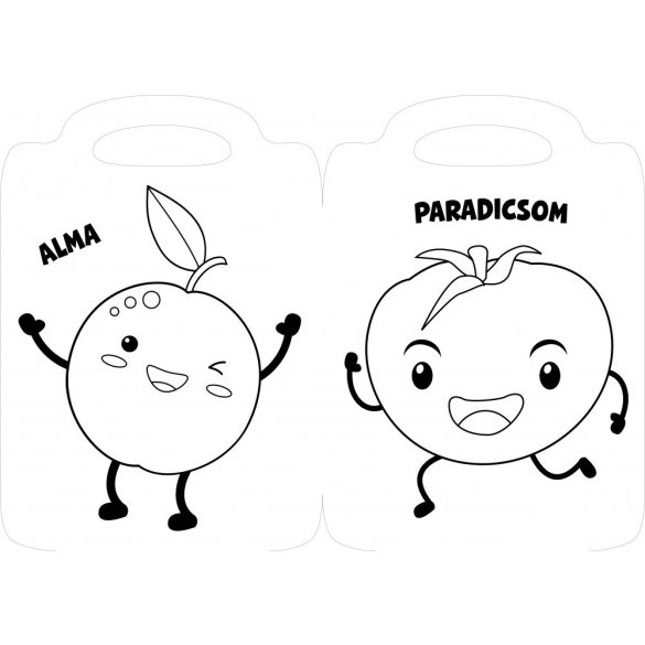 Egészséges kedvenceink - versikés kifestő