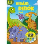 Vidám dinók - matricás kifestő