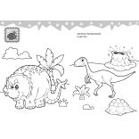 Vidám dinók - matricás kifestő