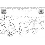 Vidám dinók - matricás kifestő