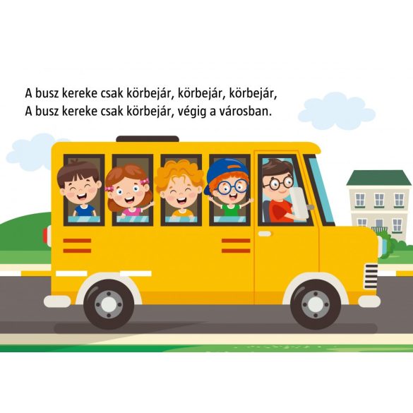 A busz kereke - gyerekdal (kartonkönyv)