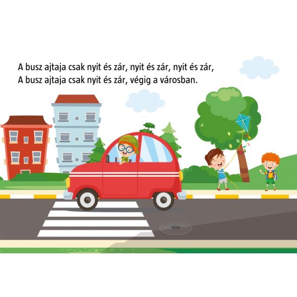 A busz kereke - gyerekdal (kartonkönyv)