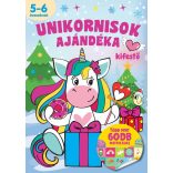 Unikornisok ajándéka - kifestő több mint 60 db matricával