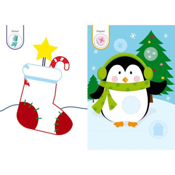 Karácsonyi matricás füzetem