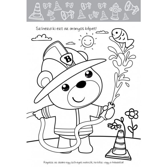 Brumi a tűzoltó rajzos feladványai