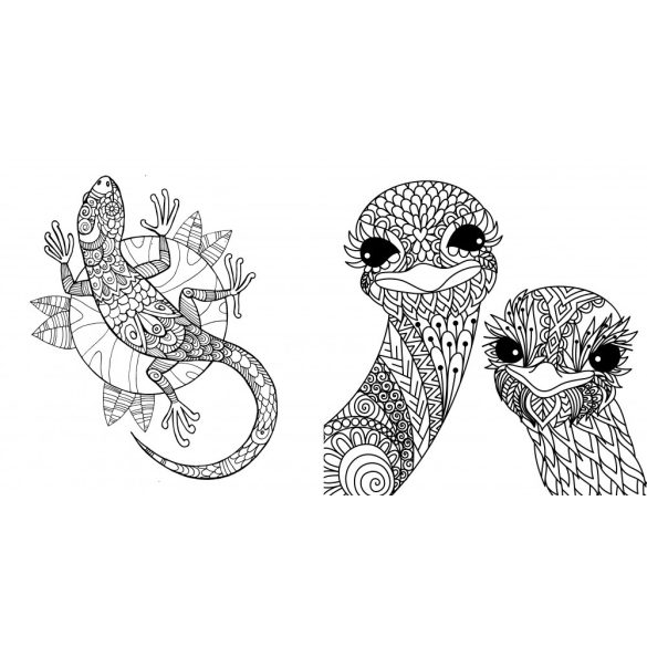 Állatkerti séta - színezőkönyv gyerekeknek