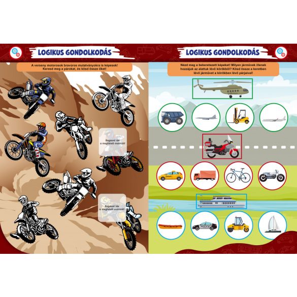 Vagány járművek - foglalkoztató gyerekeknek