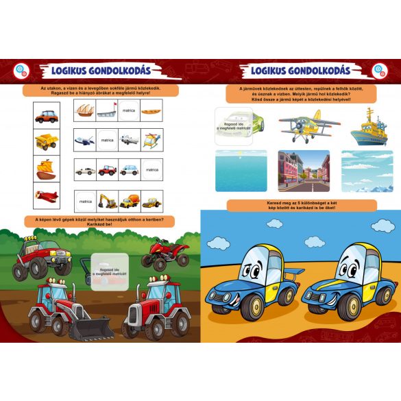 Vagány járművek - foglalkoztató gyerekeknek