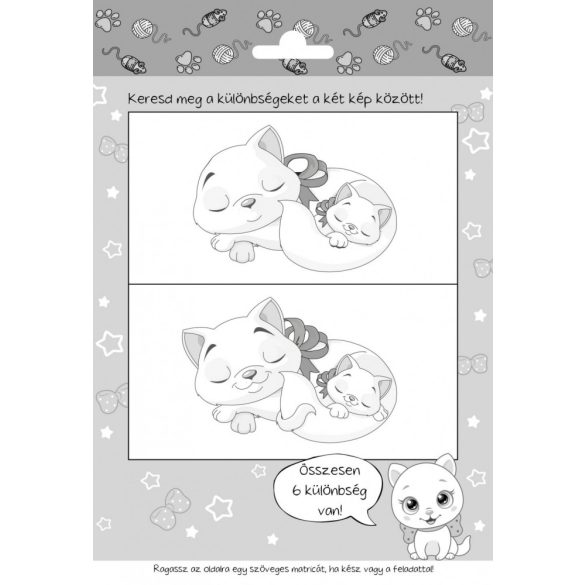 Csillám cica - rajzos feladványai