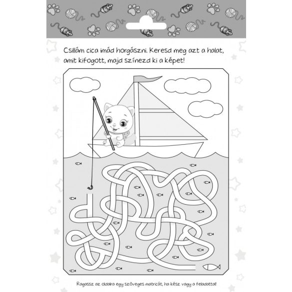 Csillám cica - rajzos feladványai