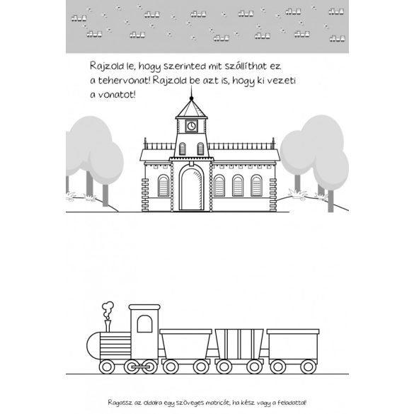 Mókás vonatok - rajzos feladványai