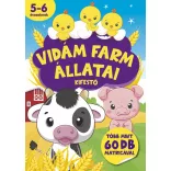 Vidám farm állatai kifestő - több mint 60 db matricával!