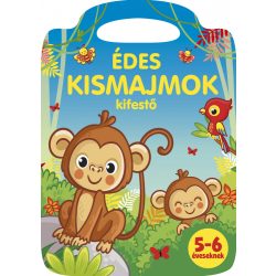 Édes kismajmok kifestő 