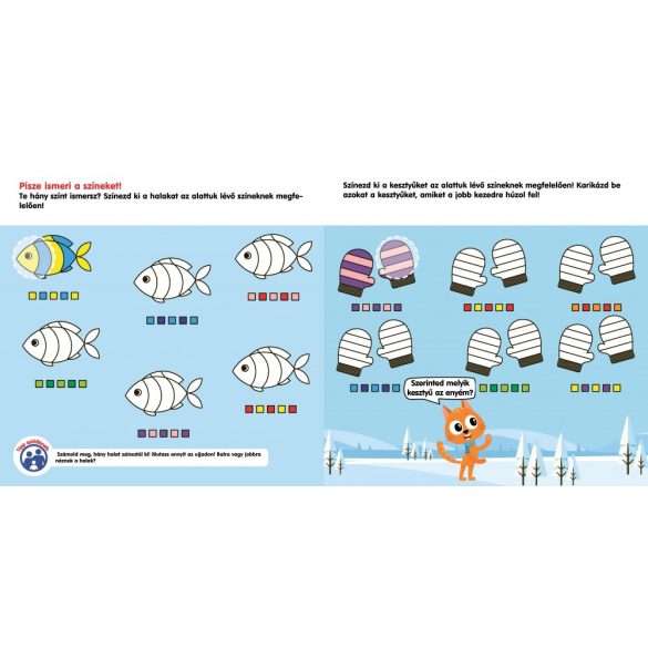 Játékos íráselőkészítő Piszével - 48 db matrica 5+
