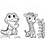 Állatbébik - Kifestő