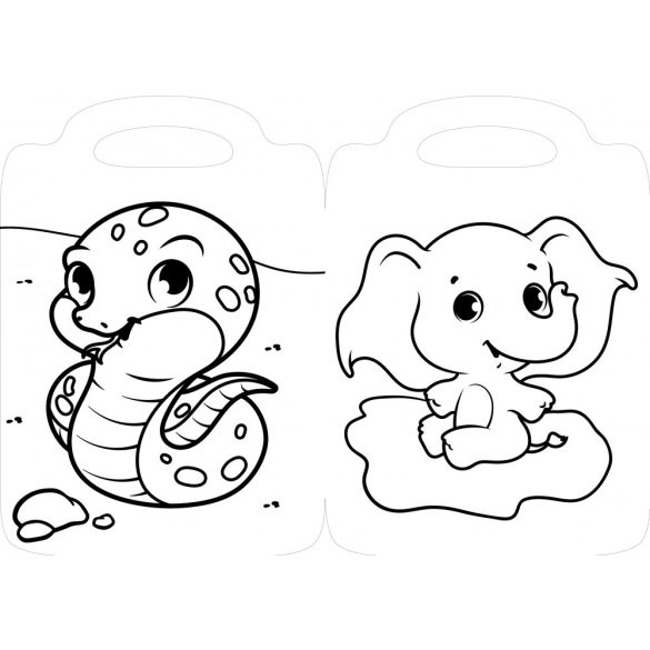 Állatbébik - Kifestő