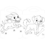 Vidám kutyusok - Kifestő