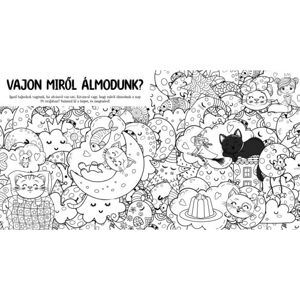Itt a cica, hol a cica?  Keresgélj és színezz!