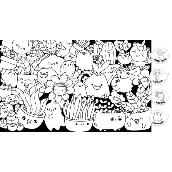 Hová bújt Pufikornis?  Keresgélj és színezz!