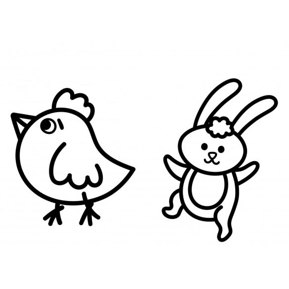 Ugribugri nyuszicsalád kifestő