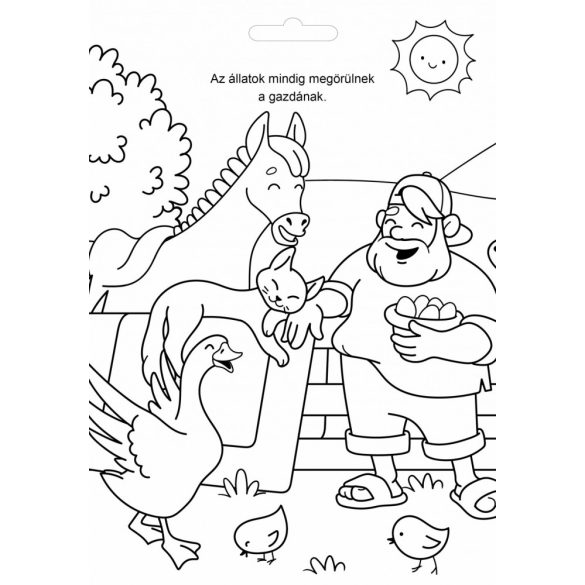 Vidám farm kifestő 300 matricával