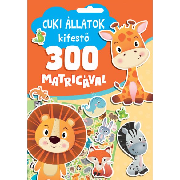 Cuki állatok kifestő 300 matricával