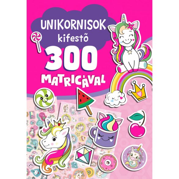 Unikornisok kifestő 300 matricával