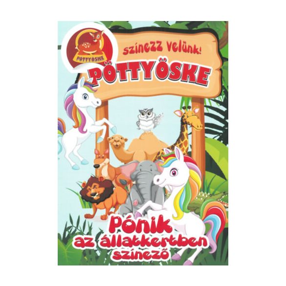 Pöttyöske: Pónik az állatkertben színező