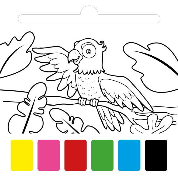 Fesd ki a dzsungelt! 6 színű festékpalettával minden oldalon