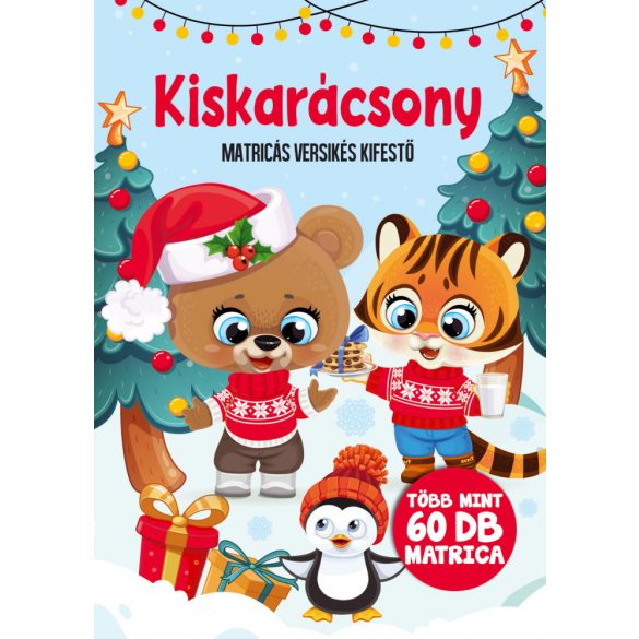 Kiskarácsony - matricás versikés kifestő több mint 60 matricával 