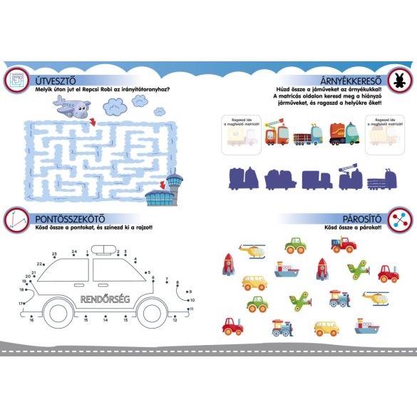 Járművek játékos foglalkoztató