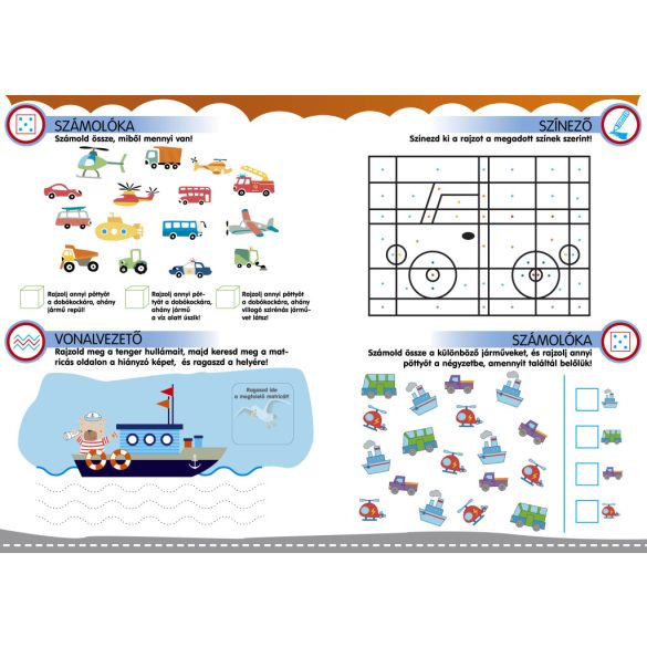 Járművek játékos foglalkoztató